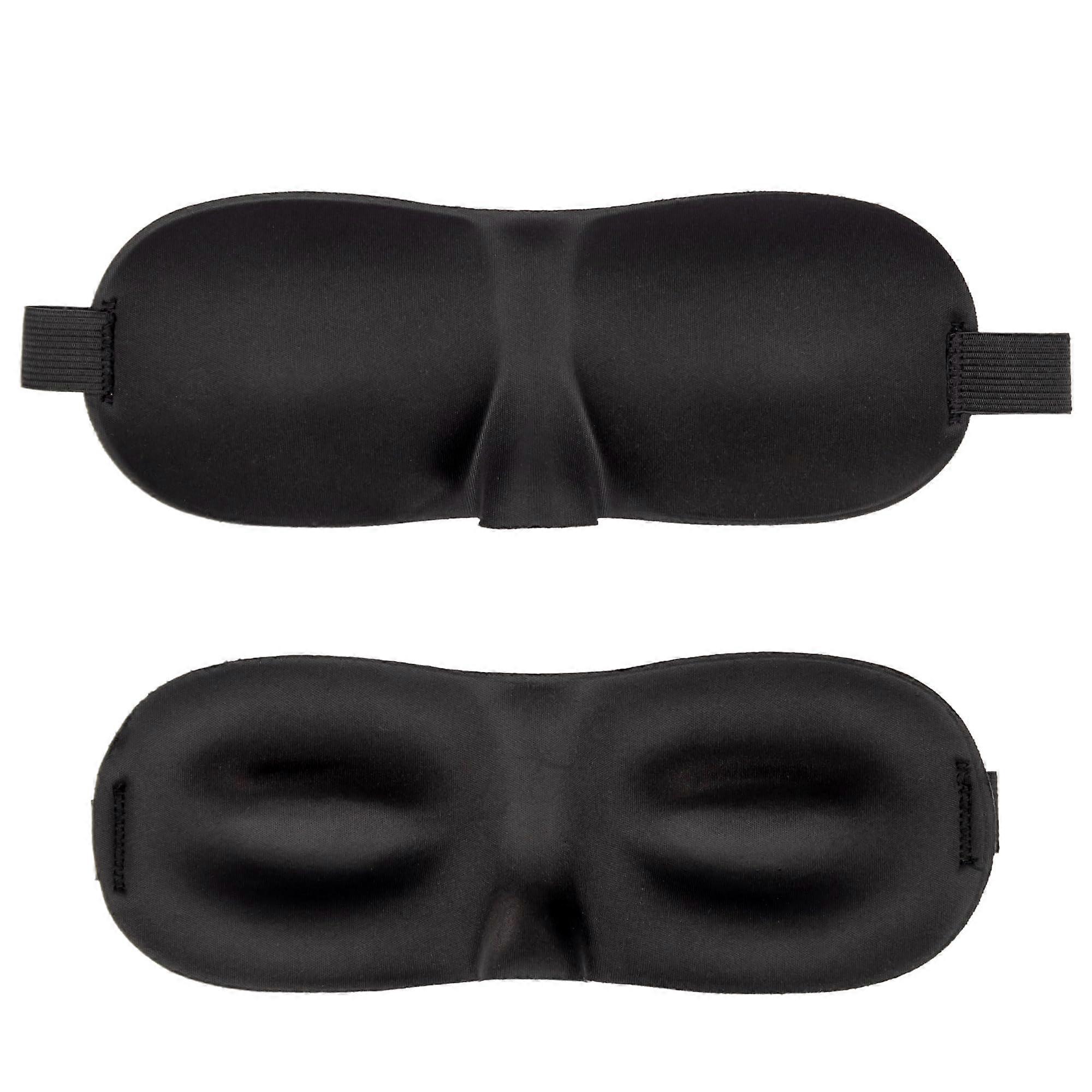 Eye Mask Black 26x9x2 cm Ergonomic Unisex Sleeping Mask with Nose Fit and Extra Space for Eyes and Eyelashes