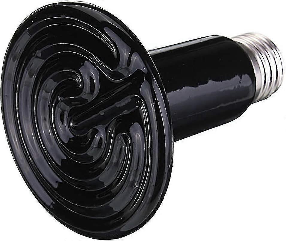 150w 220v Keramisk varmepære Infrarød emitter Dyr Reptil Varmelampe Sort