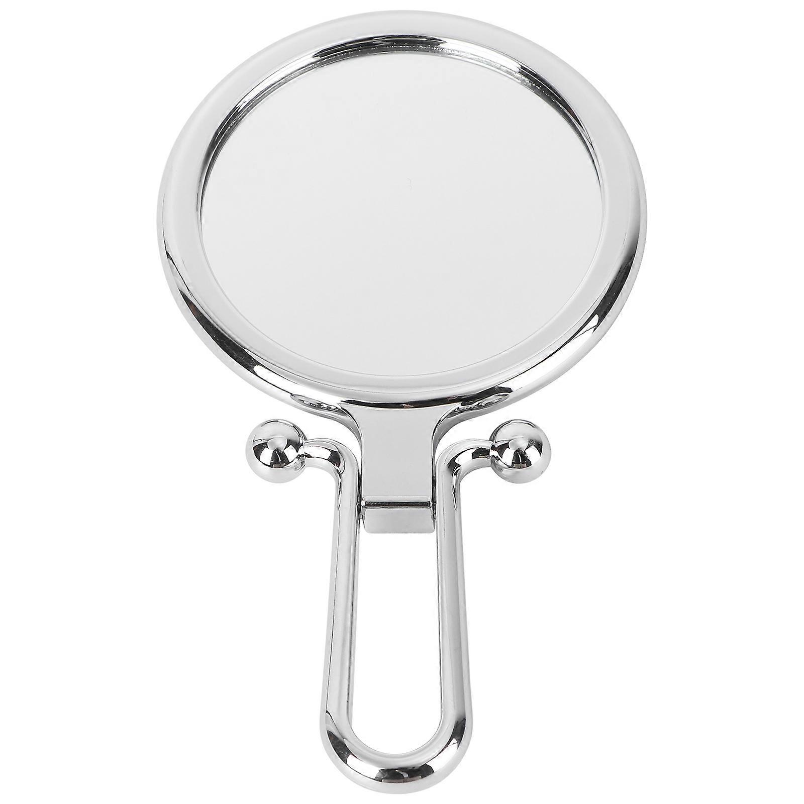 Magnification Makeup Mirror Portable Folding Small Round Mirror Silver 5 Times Pimples Care 1Set