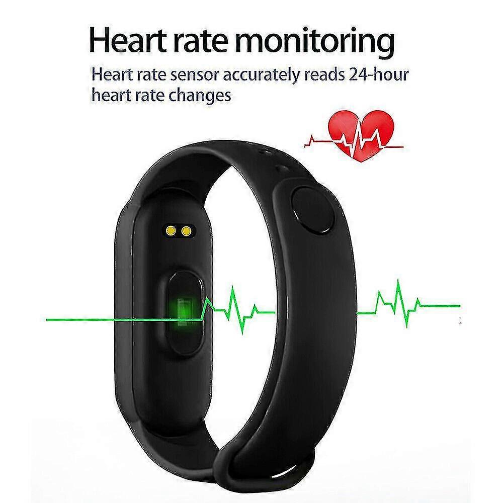 New M5 Smart Watch for Men with Heart Rate and Blood Pressure Monitor, Sport Health Fitness Tracker Bracelet