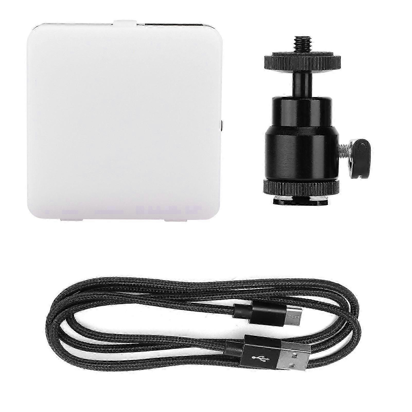 Rechargeable Mini Square Fill Light with Soft Light Cover for Filming and Meeting Lighting