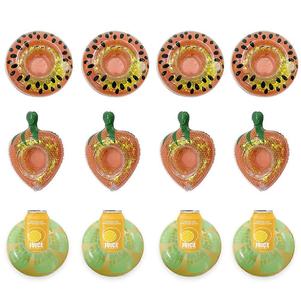 12Pcs Inflatable Drink Holder,Swimming Pool Accessories Floating Beverage Cup Holders-Style3