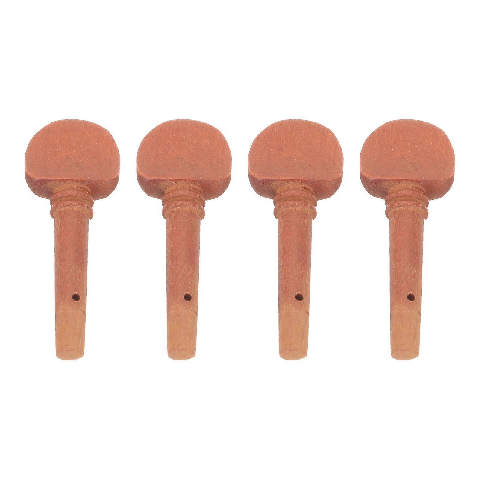 Violin Tuning Pegs Made of Synthetic Material for Violin Light Brown Color Useful for Wood Crafts 4 Pieces