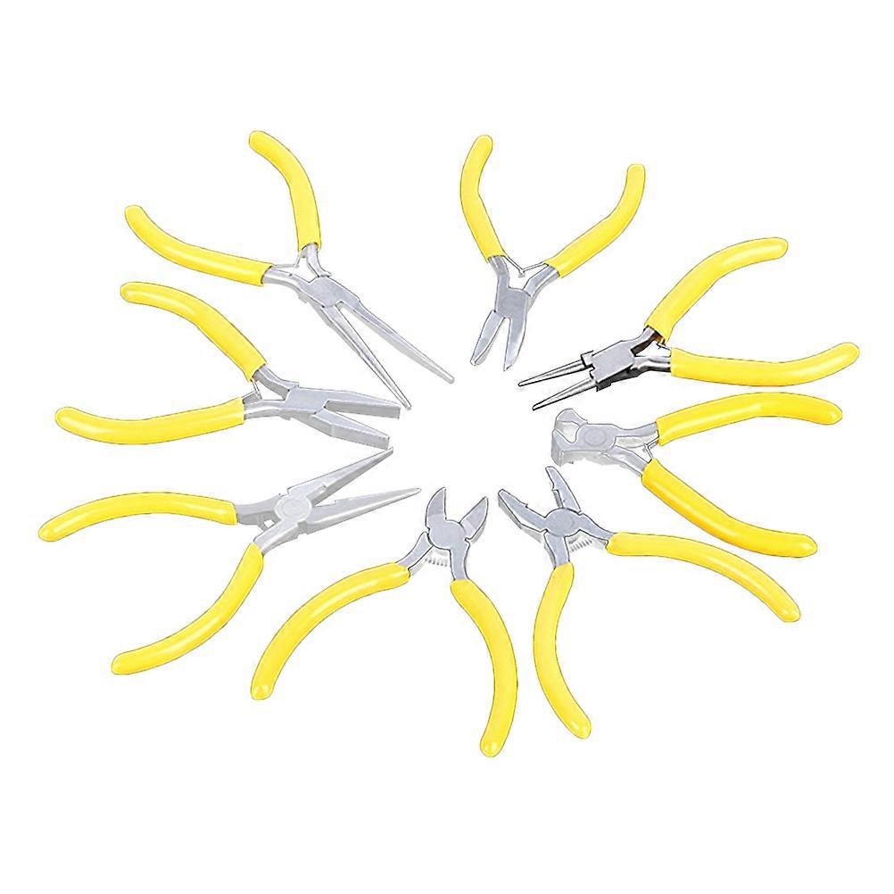 Professional Jewelry Tools 5-Inches Steel Needle-Nose Pliers Craft Projects Bending 8Pcs