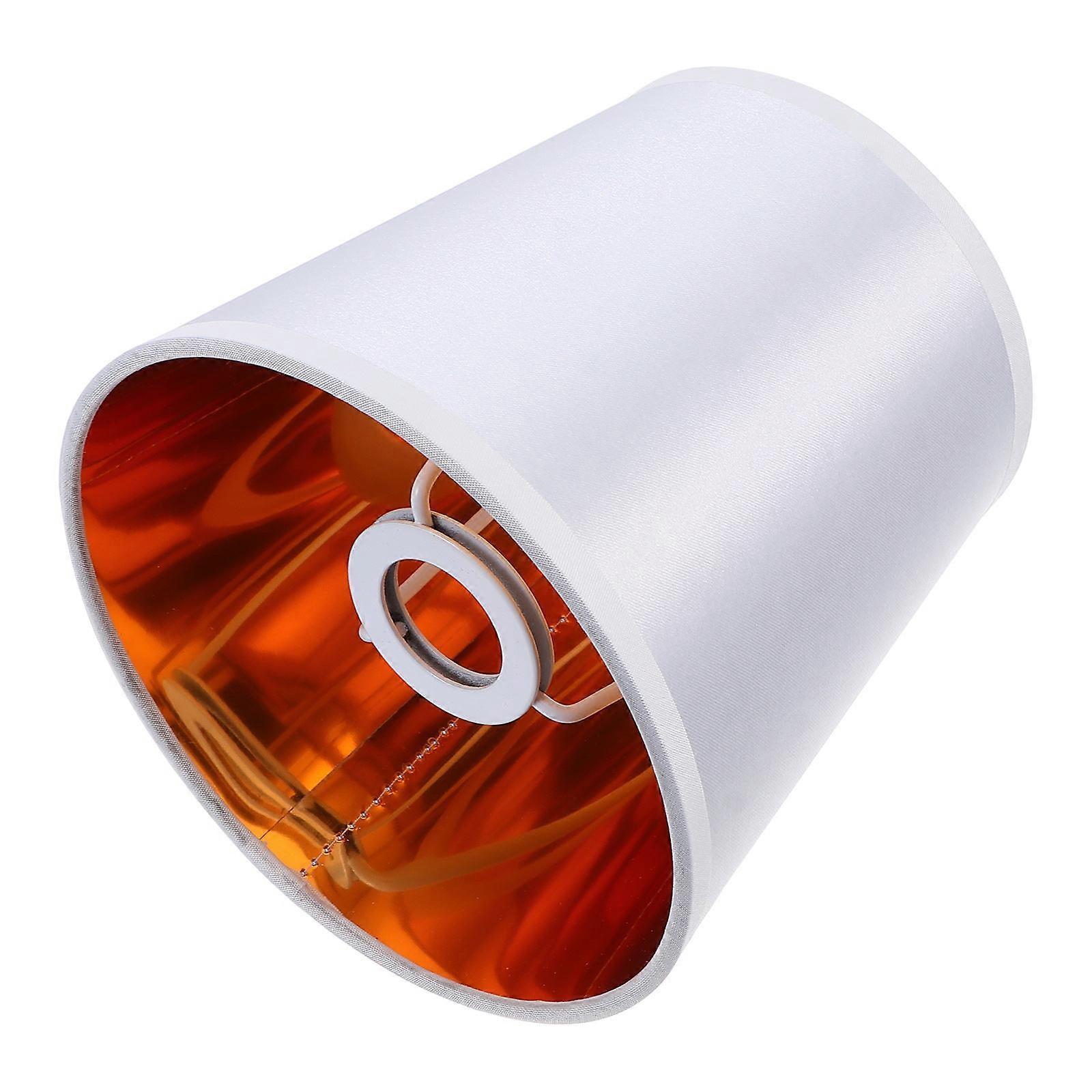 Durable Fabric Lamp Shade with E14 Base for Home Decoration and Eye Protection White PC Material