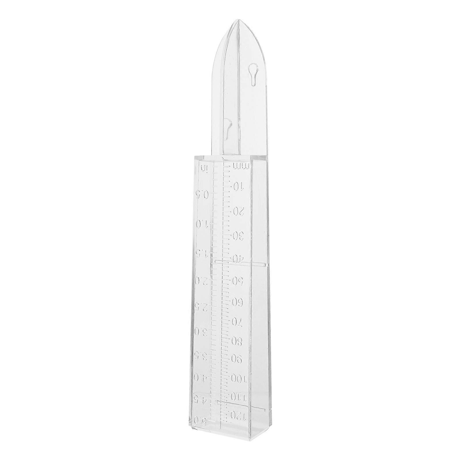 Durable Transparent Plastic Rain Gauge for Measuring Use with High-Definition Scale 1Pc