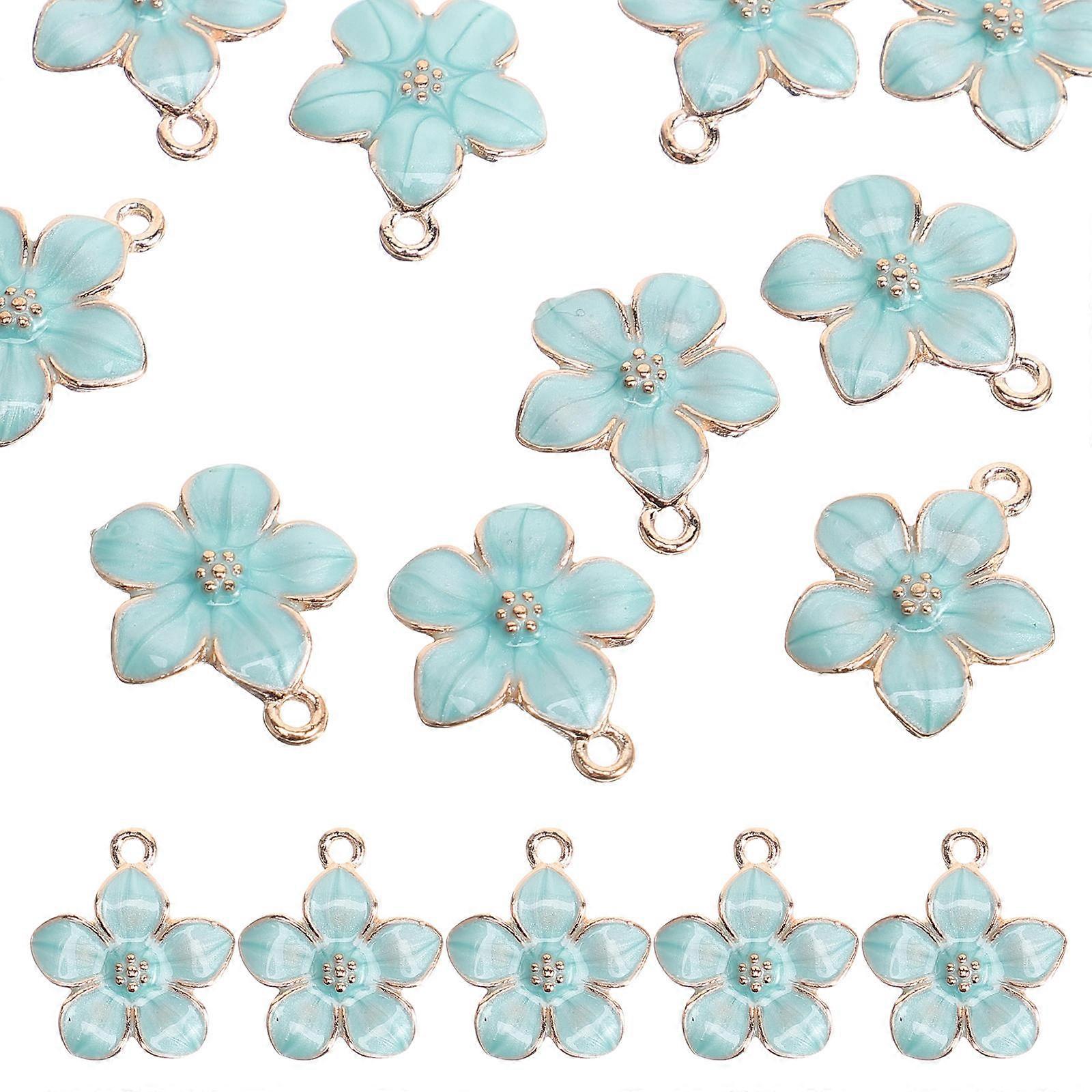 Here's a polished and professional product description based on your input:
**1 Set Sakura Flower Alloy Pendants – DIY Jewelry Making