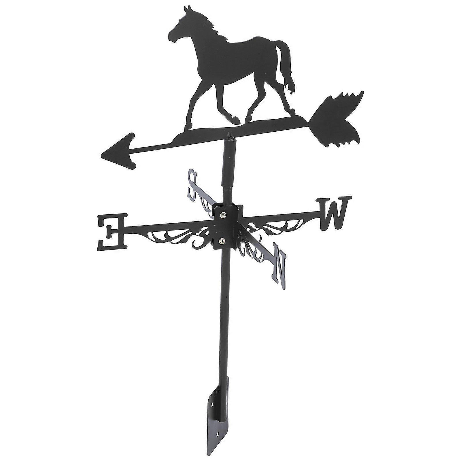 Retro Iron Wind Vane for Garden & Roof – Outdoor Weather Direction Indicator Ornament Easy to Install