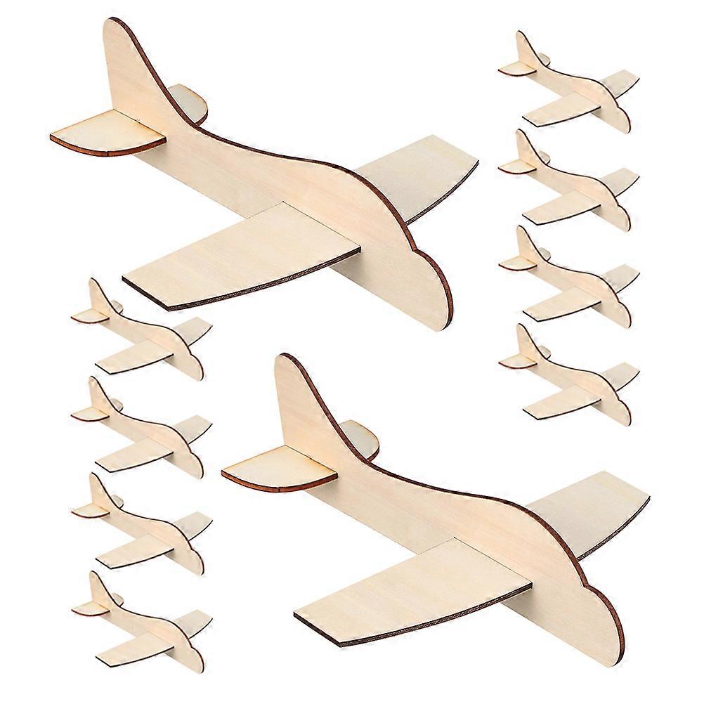 Toy Airplanes Wooden Airplane Model Diy For Kids 15Pcs Beige 18.50X14.50X5.50CM Family Bonding Activity