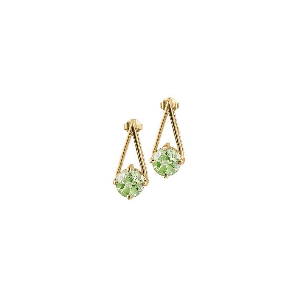 Jacques Lemans - Studs sterling silver plated with peridot - SE-O112E
