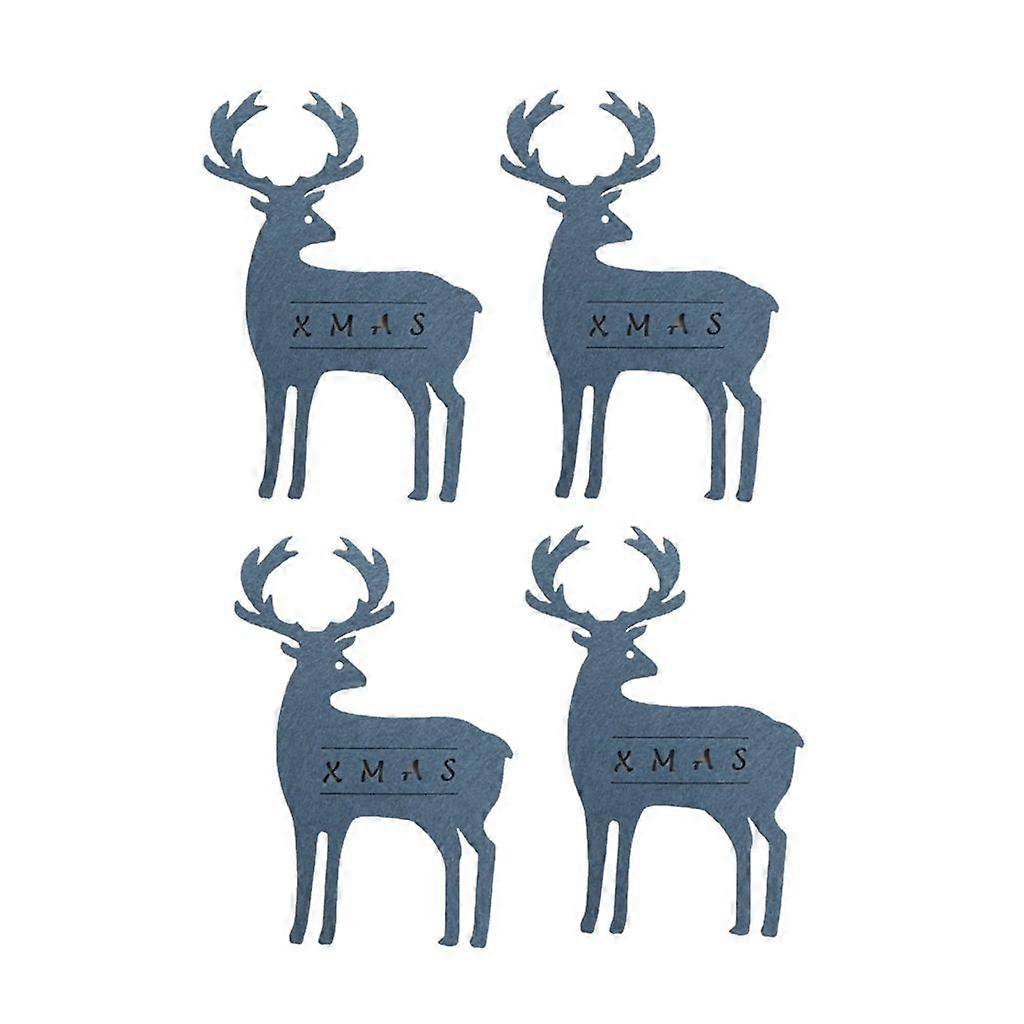 4pcs Tableware Holder Christmas Elk Knife Fork Tableware Holder Dinner Table