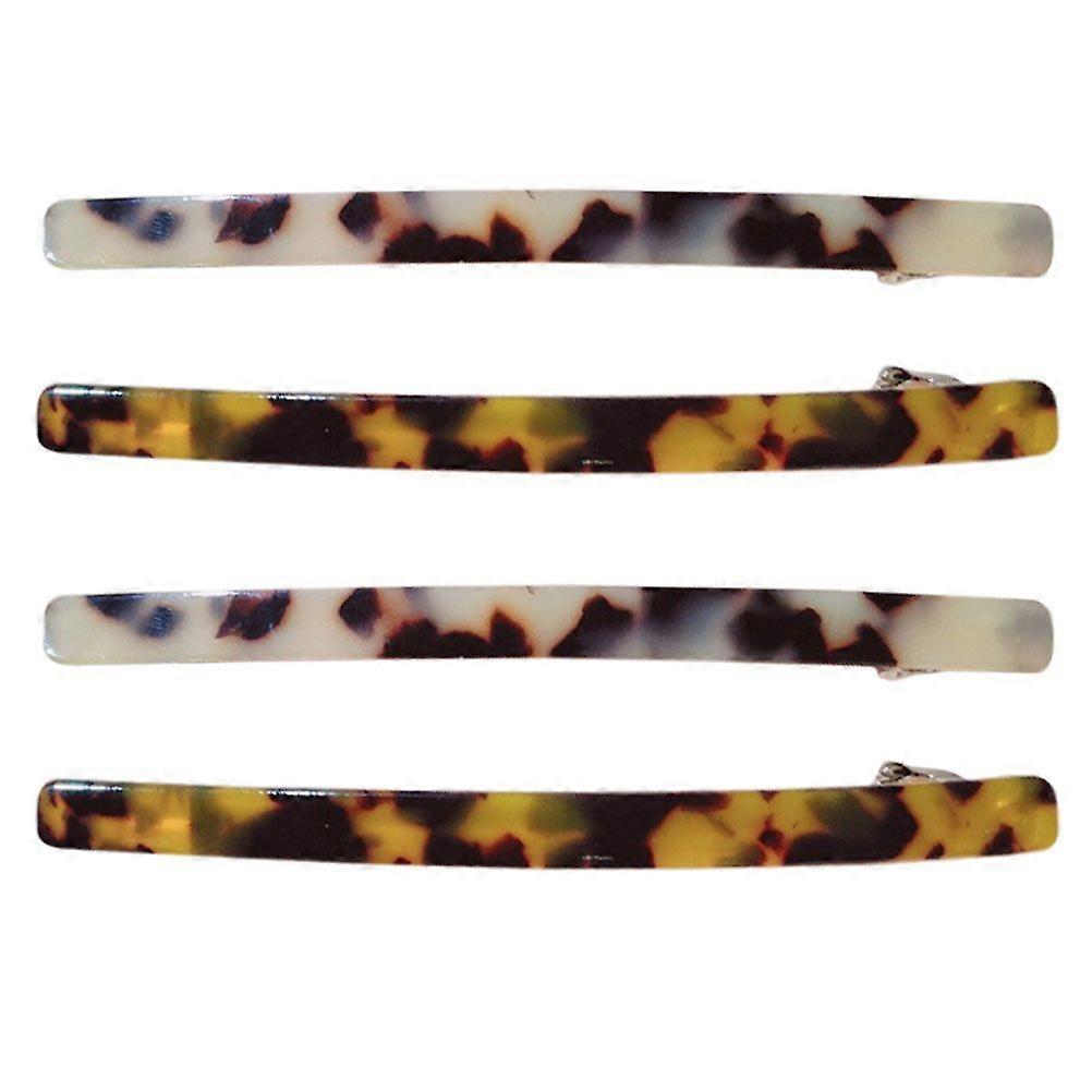 4PCS λεοπάρδαλη μοτίβο Barrettes γυναίκες κλιπ μαλλιών Bobby Pin αξεσουάρ μαλλιών
