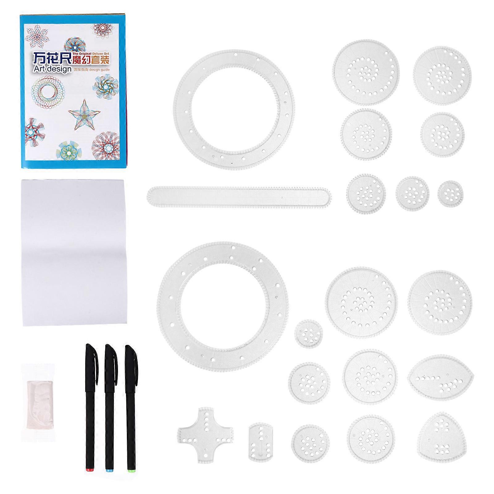 Drawing Kit Curve Gauge Painting Tools For Artists Assorted Color Plastic Drawing Educational Toy 28Pcs