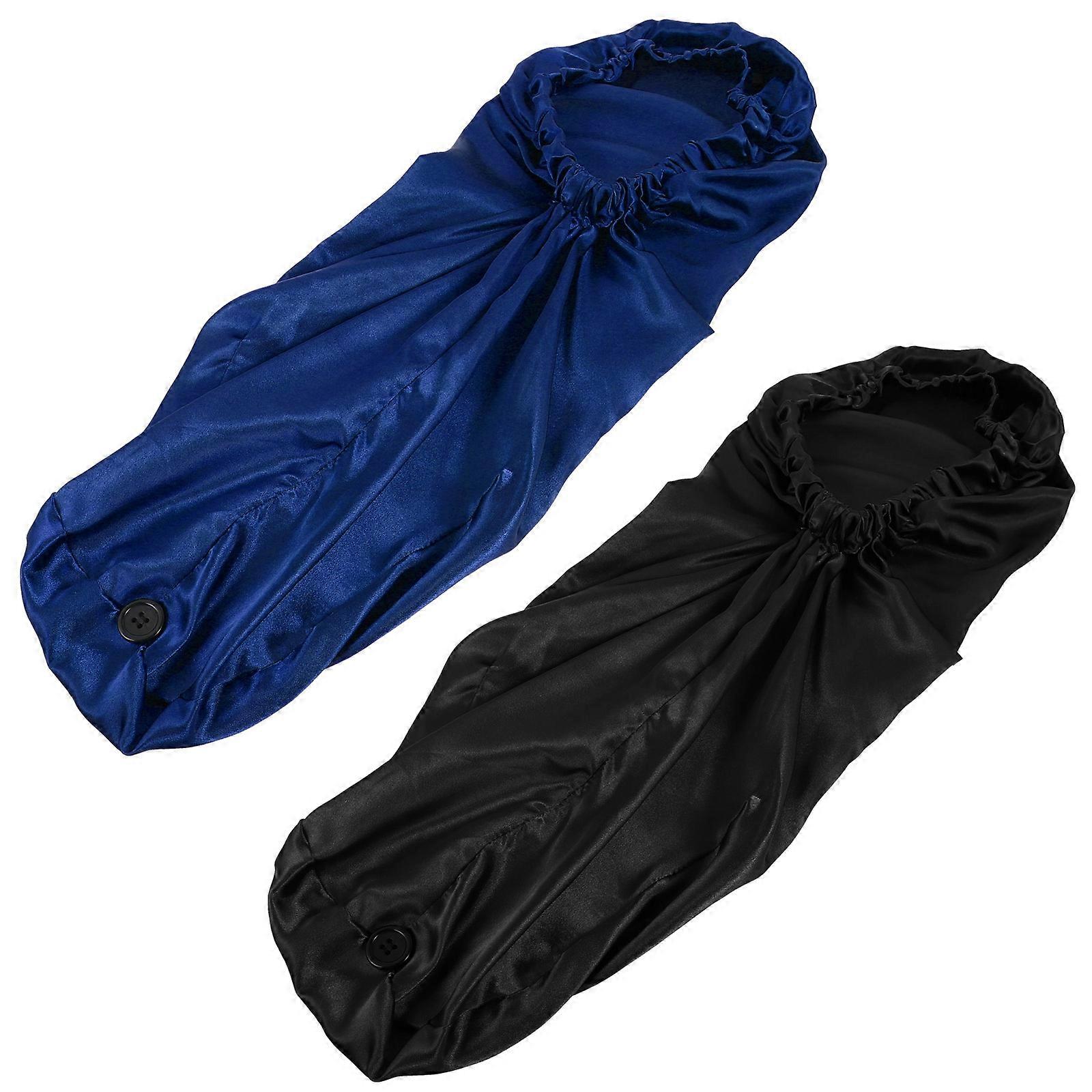 Satin Long-Cylinder for Women Use 2Pcs with Buckle Hats
