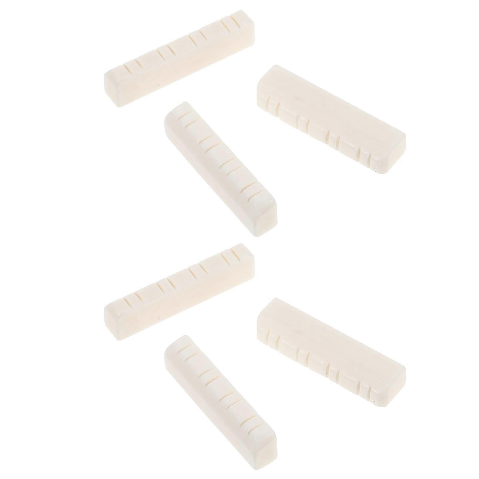 Mandolin Fret Nut Made of Synthetic Material for Stable Neck Support and Protection White 6 Pieces