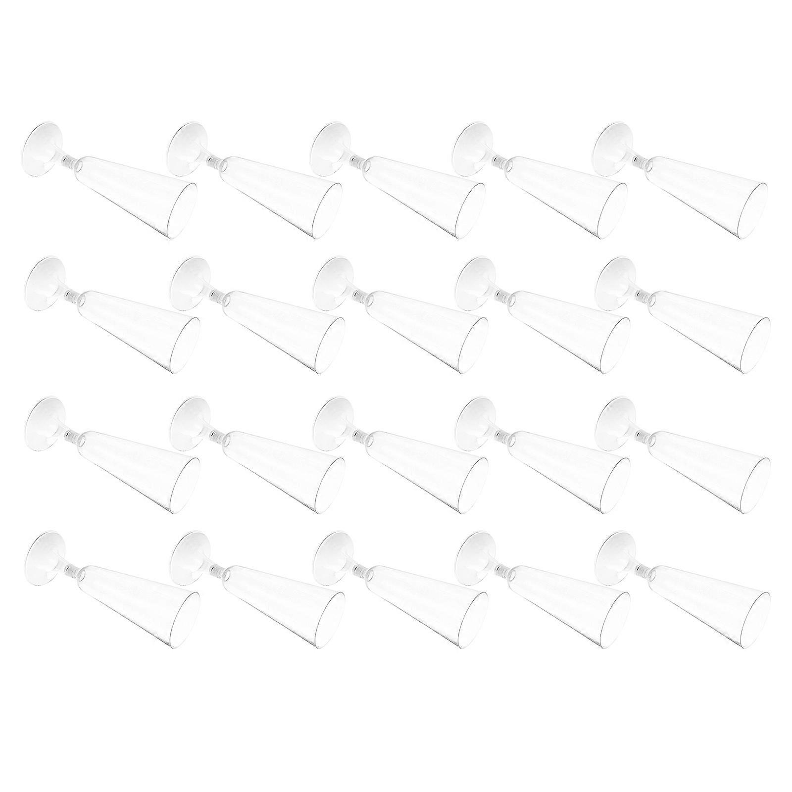 Plastic Goblet Shape Elegant Bar Use Drinking .3x2.4x2.2in 20Pcs