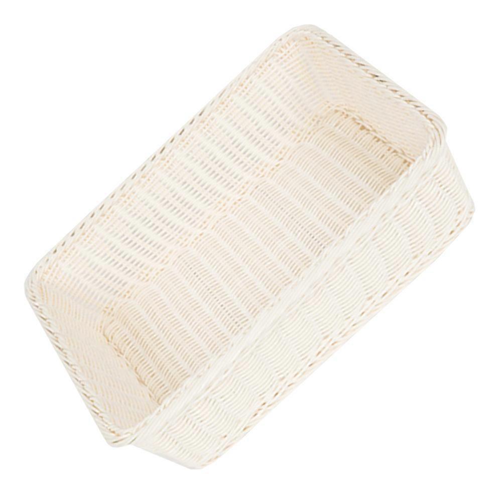 Imitation Rattan Korb zur Aufbewahrung Verwendung Beige PP Material Ideal zum Organisieren 1 Stück