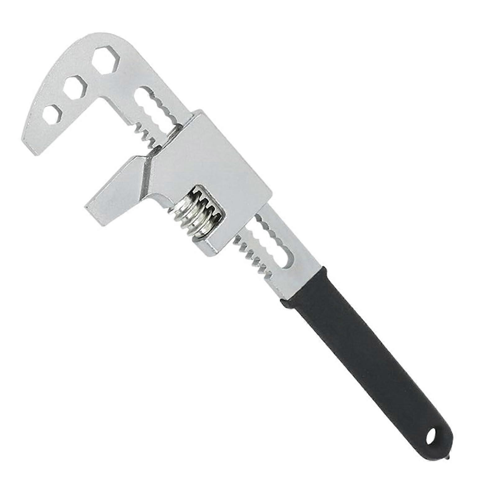 F Type Adjustable Wrench 10 Inch Steel Basin Spanner Large Opening Pipe Wrench for Plumbing