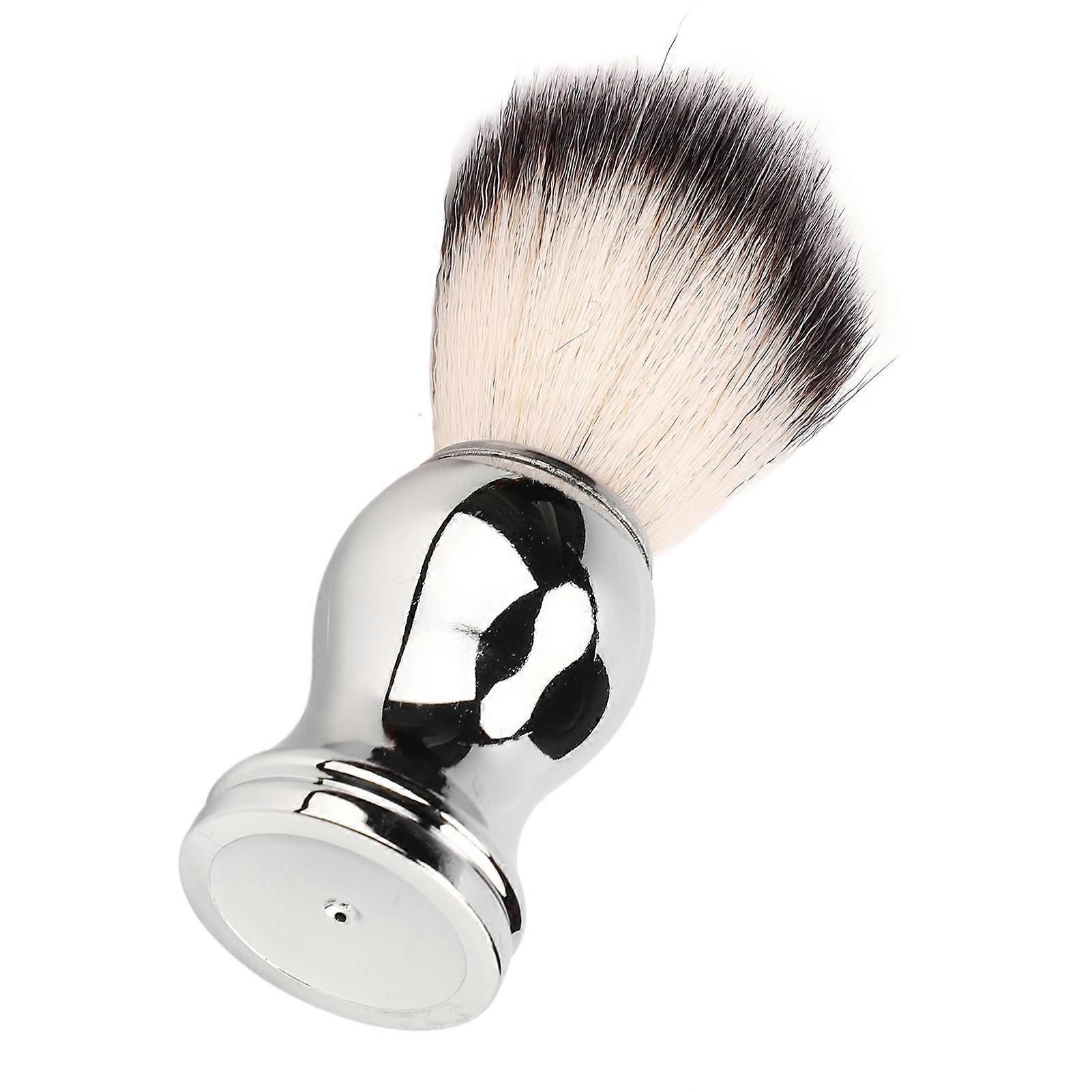 Shaving Brush Strong Cleaning Force Soft Premium Bristles Soft Hand Crafted Shaving Brush with Silver Handle for Home Salons 