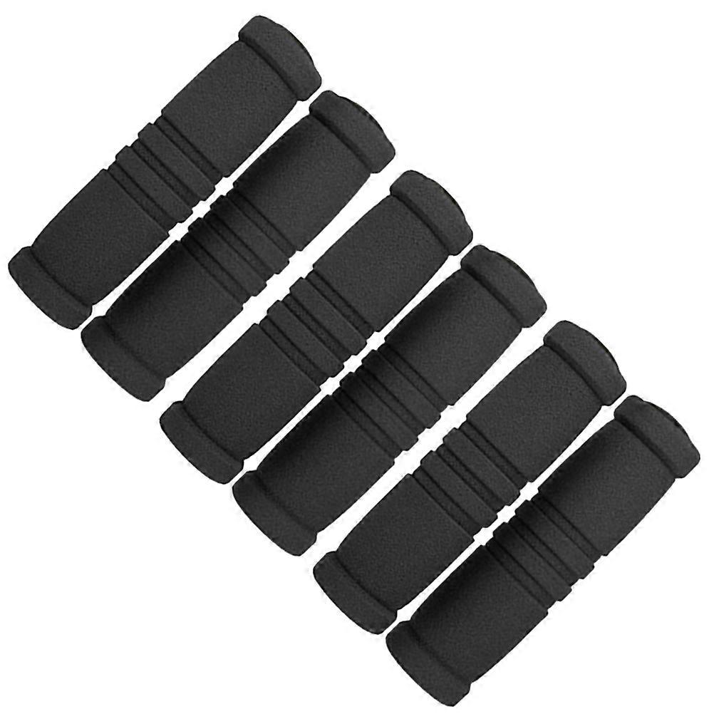 3 Pairs Mountain Bike Handlebar Grips Anti Slip Cover for Long Distance Riding Black