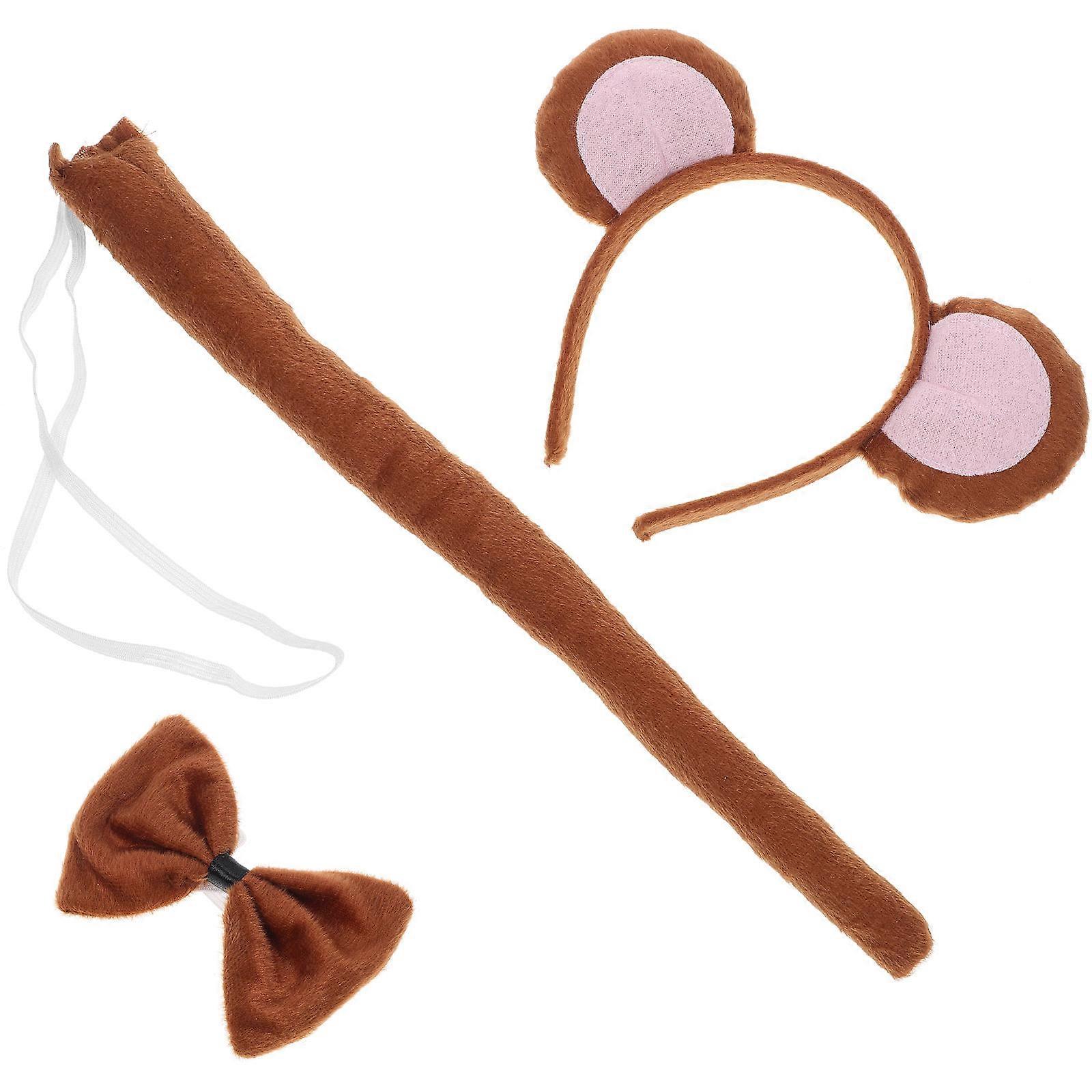 Here's a polished and engaging product description based on your input:

 

**Monkey Role Playing Costume Set – Headband, Bow Tie & Tail – Halloween