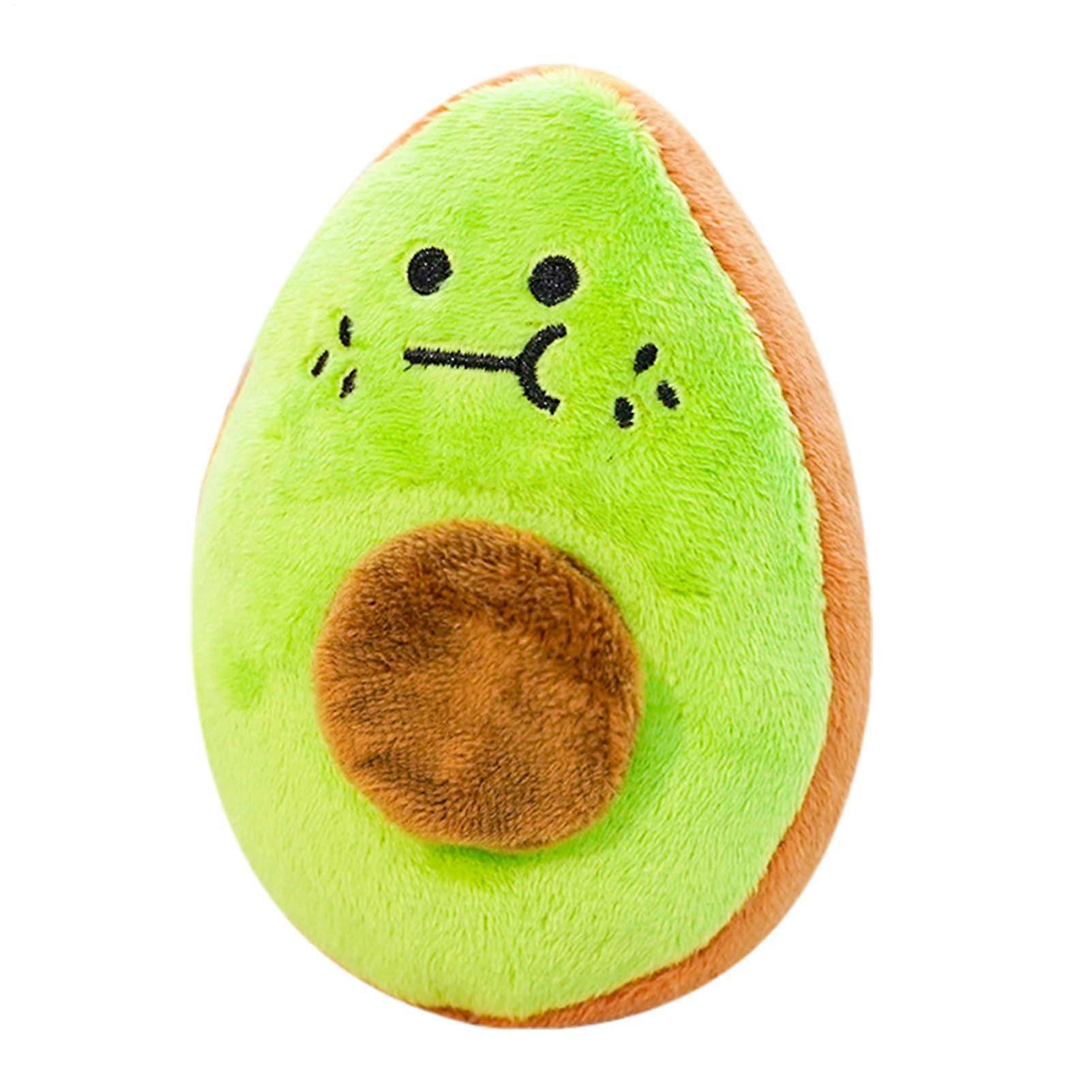 Plush Dog Toy - Avocado Design Chew Toy with Ring for Teething, Indoor & Outdoor Play, Ideal for Birthdays & Easter