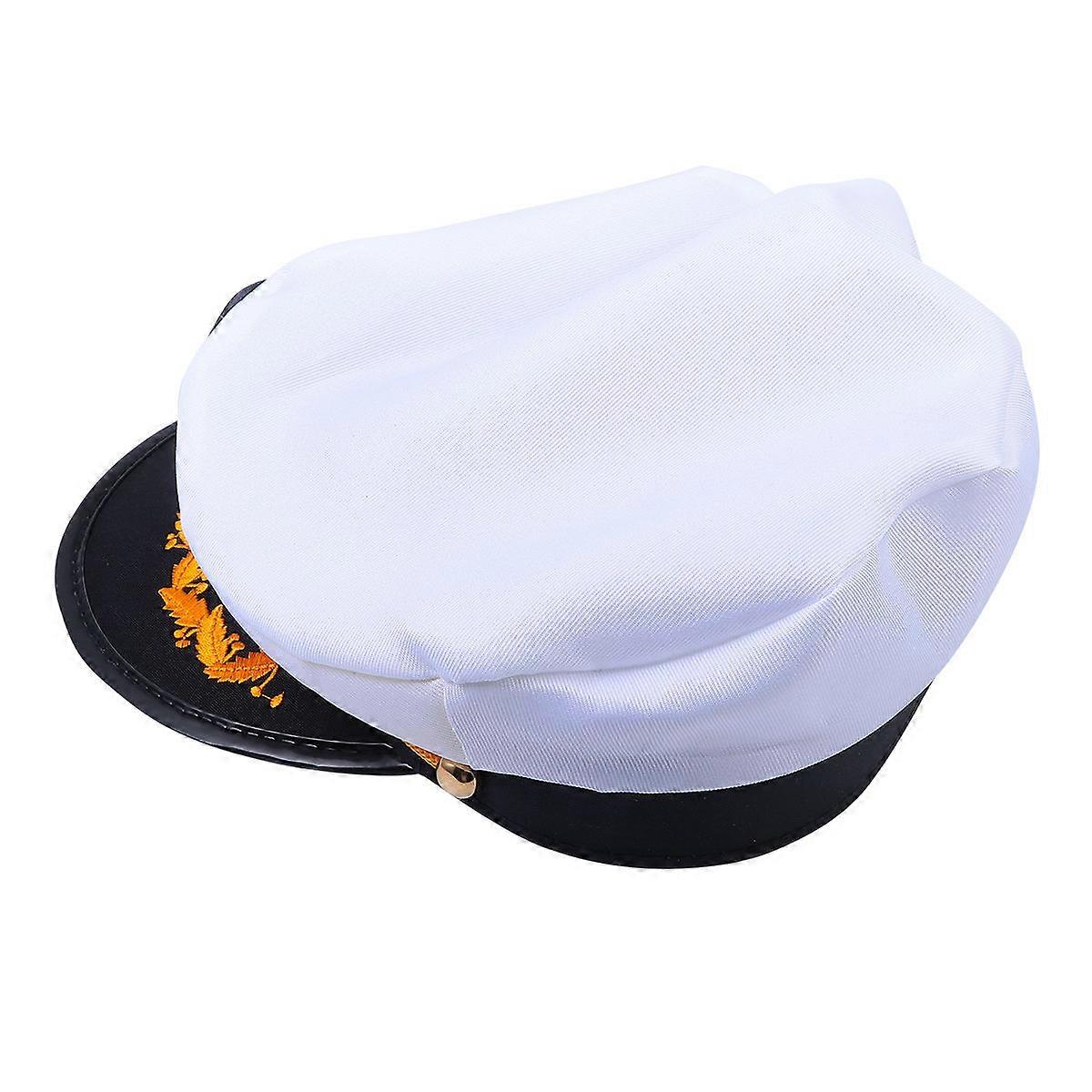 Here's a refined and professional product description based on the input you provided:
**1pc White Navy Sailor Hat for Adults – Flanged Costume