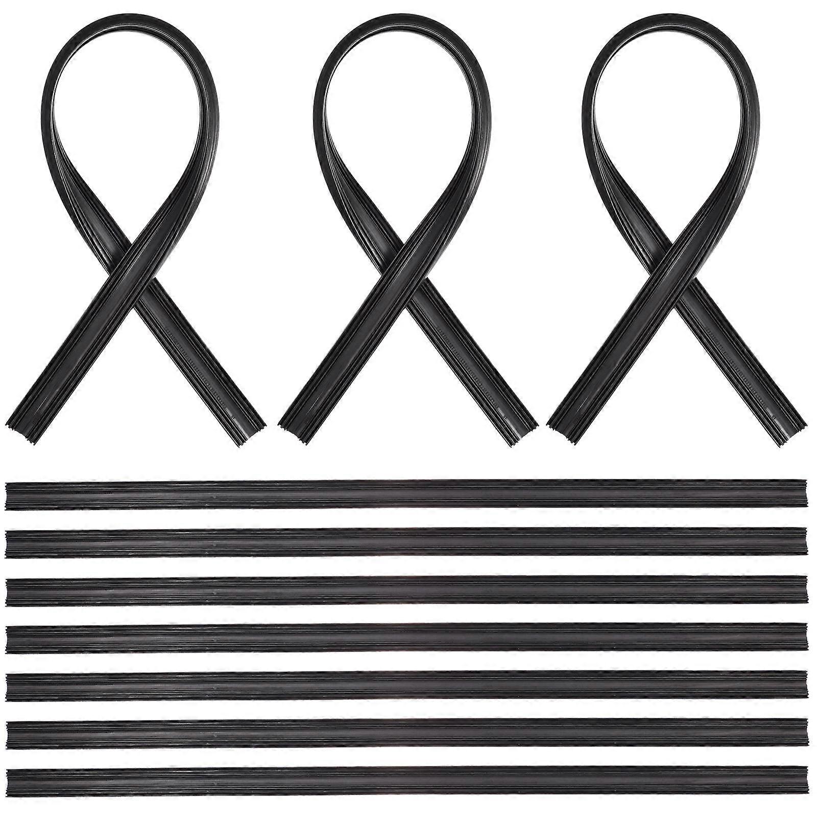 10Pcs Windshield Wiper Refills Made Of Premium Rubber Strips For Easy Installation In Automobiles