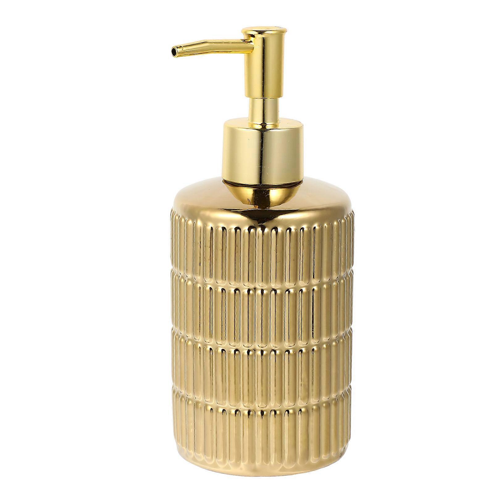 Golden Ceramic Empty Bottle for Storage Use 1Pcs Shampoo Holder