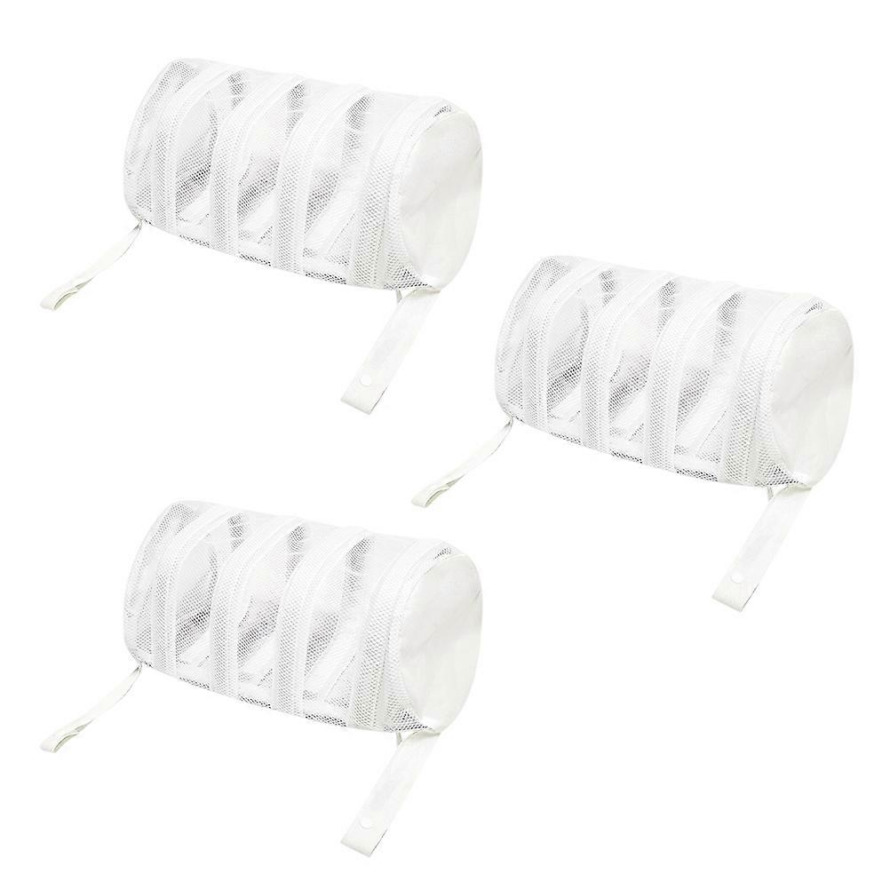 Washing Bag for Shoes Synthetic Material Cloth Mesh Drying Protection General Users 3Pcs