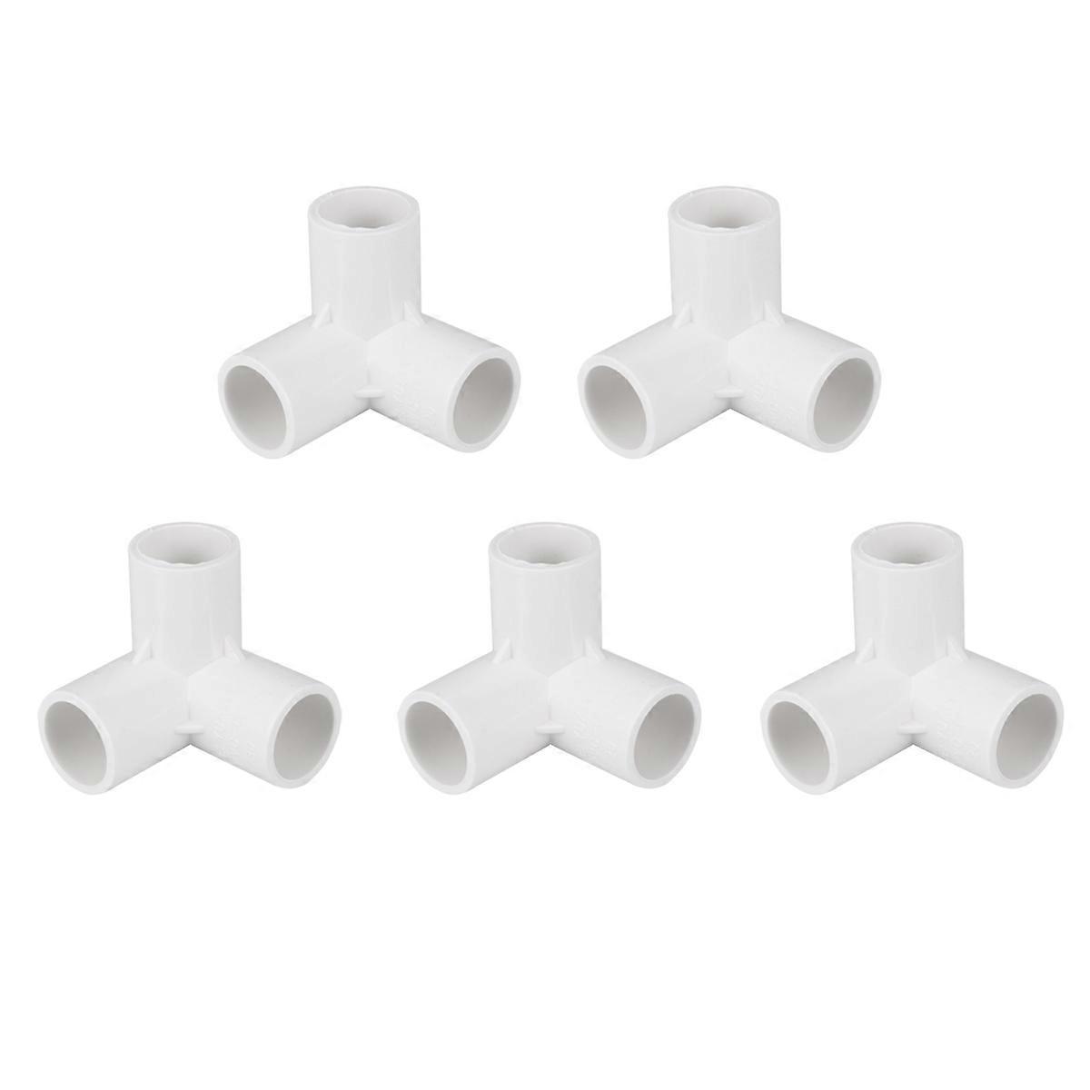 10pcs PVC T Joint Connector for Water & Air Tubing – Universal Hose & Pipe Fittings for Garden and General Use – White