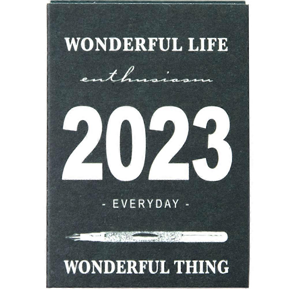 2024 Desk Calendar Small Desk Calendar Time Planning Dark Green Square Shape 5.10X3.50X3.50CM 1Pack