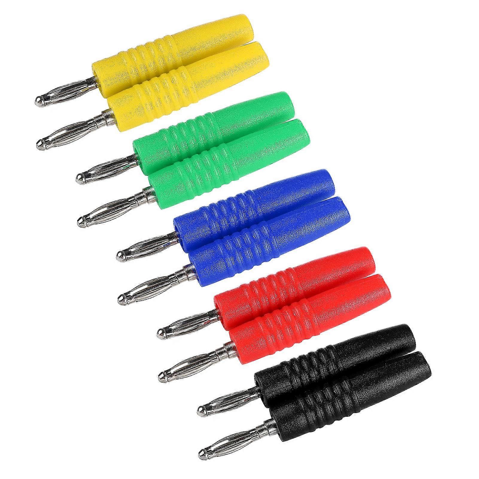 U49 2mm Banana Plug Connectors 10pcs, ABS & Copper Material, Reliable Connection, Versatile Use, Easy to Operate