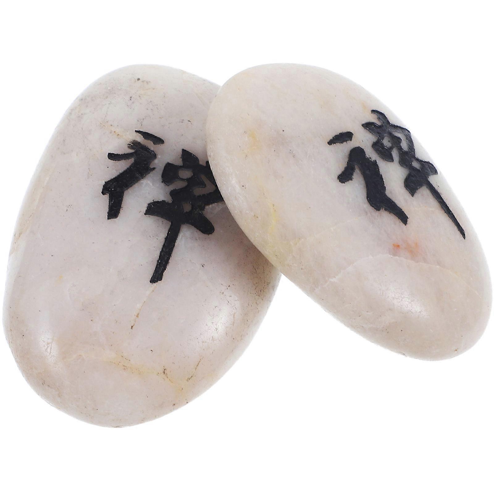 Mini Landscape Stone Decor Simple Style For Indoor Space 5X3.5X1CM 2Pcs