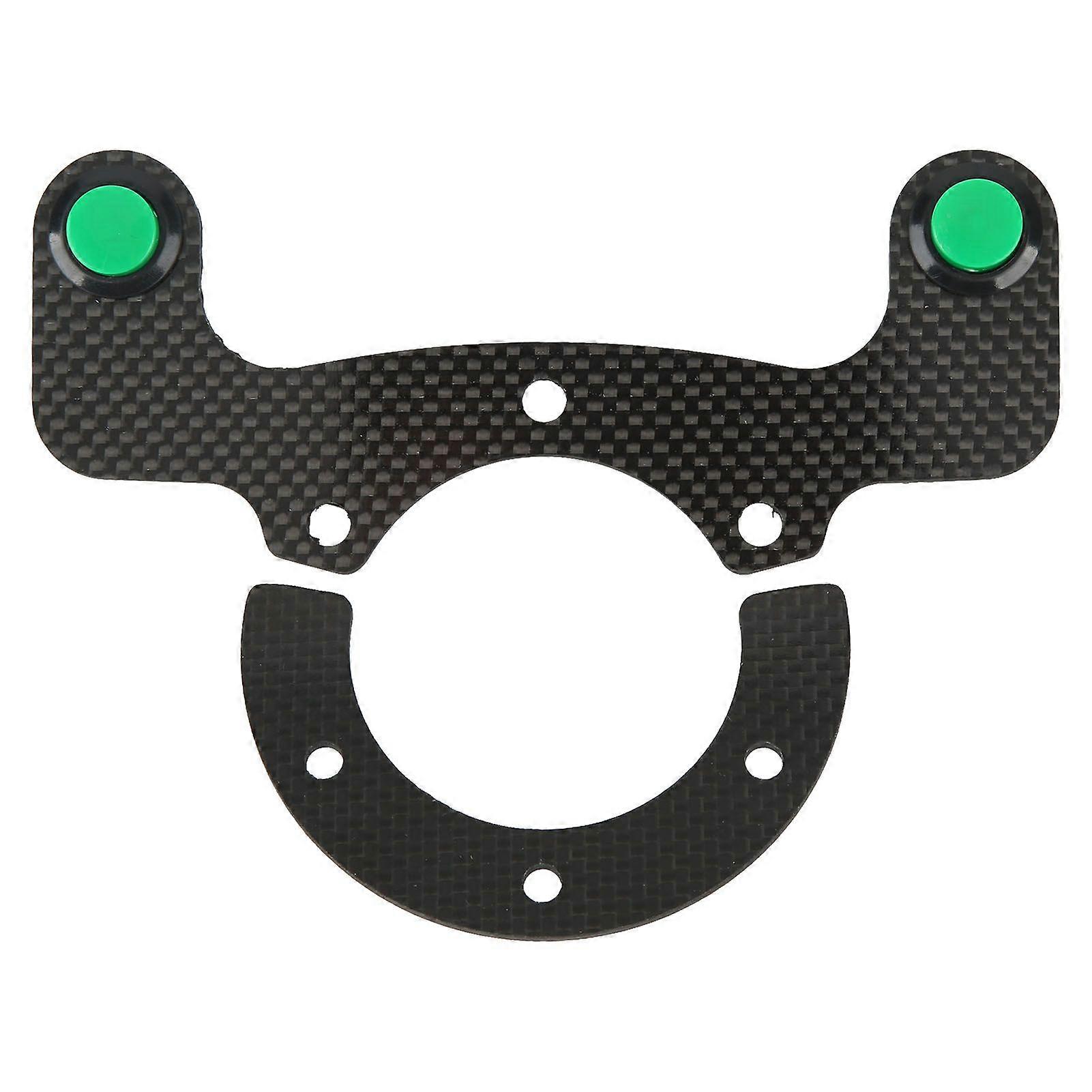 6 boulons de volant klaxon kit de bouton en fibre de carbone ajustement universel