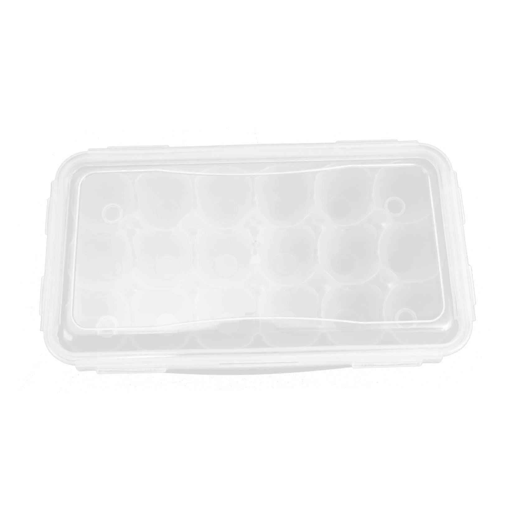 Fridge Organizer Egg Tray Airtight Carrier Box Compact Storage 32x18cm
