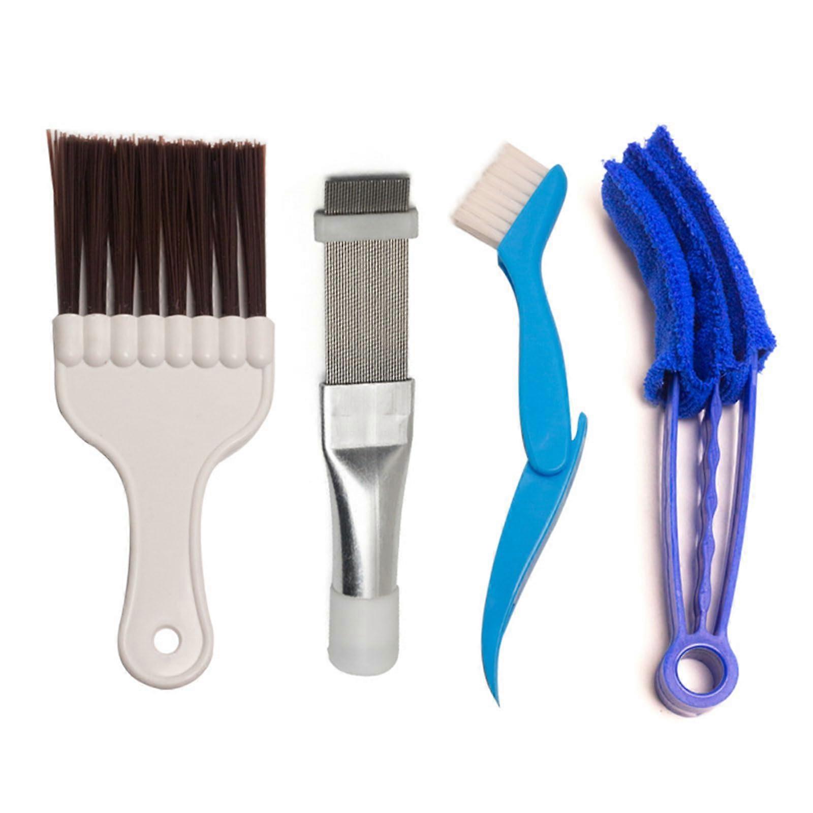 Fin Cleaning Tool Coil Comb Brush Set for Condenser and Radiator - 4 Pcs Evaporator Cleaner for Home Use