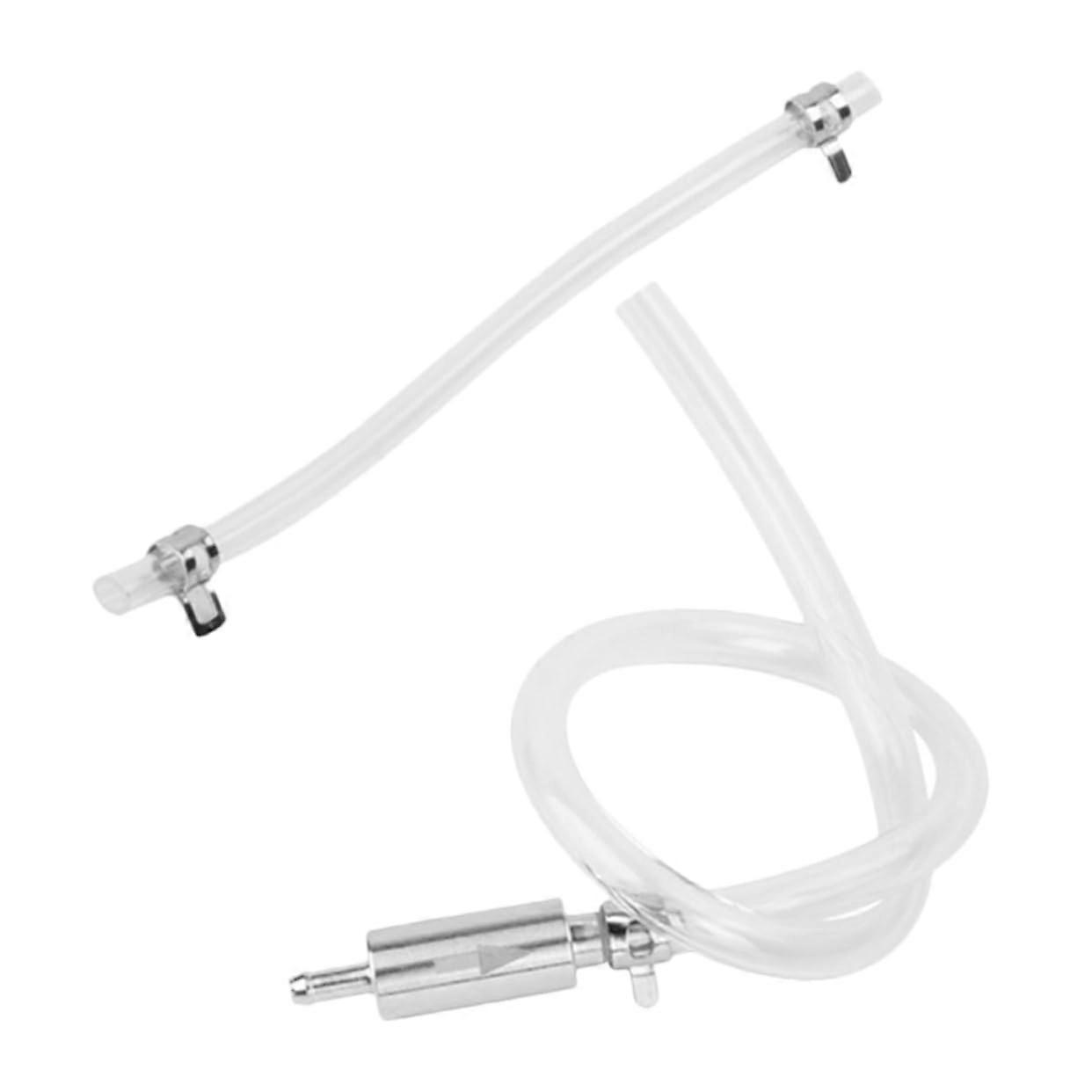 2Piece Brake Fluid Extractor Hose Kit with Check Valve Brake Bleeding Tool for Brakes and Clutches