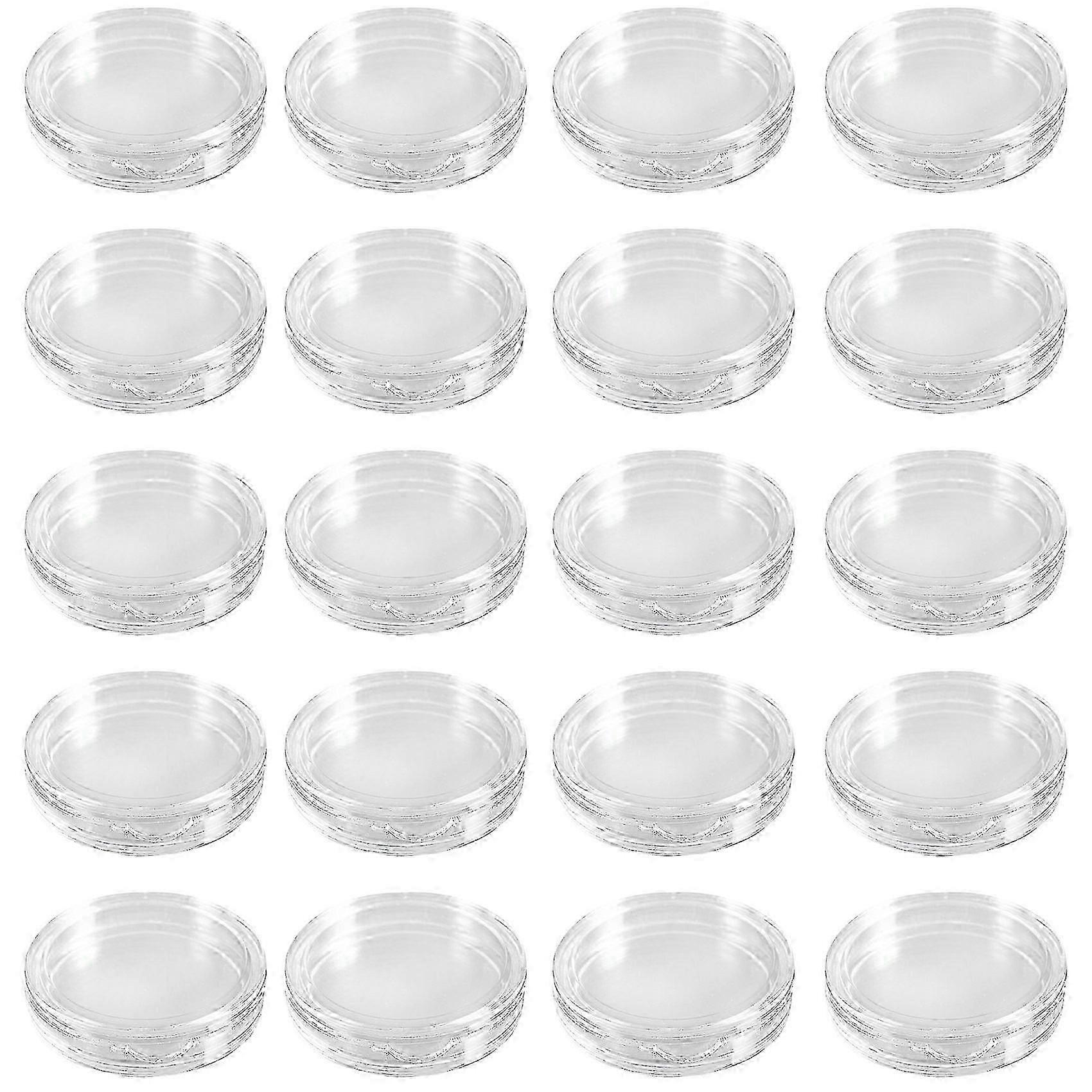 20 Pcs Small Round Transparent Plastic Coin Capsules Box 40mm Edition 0731