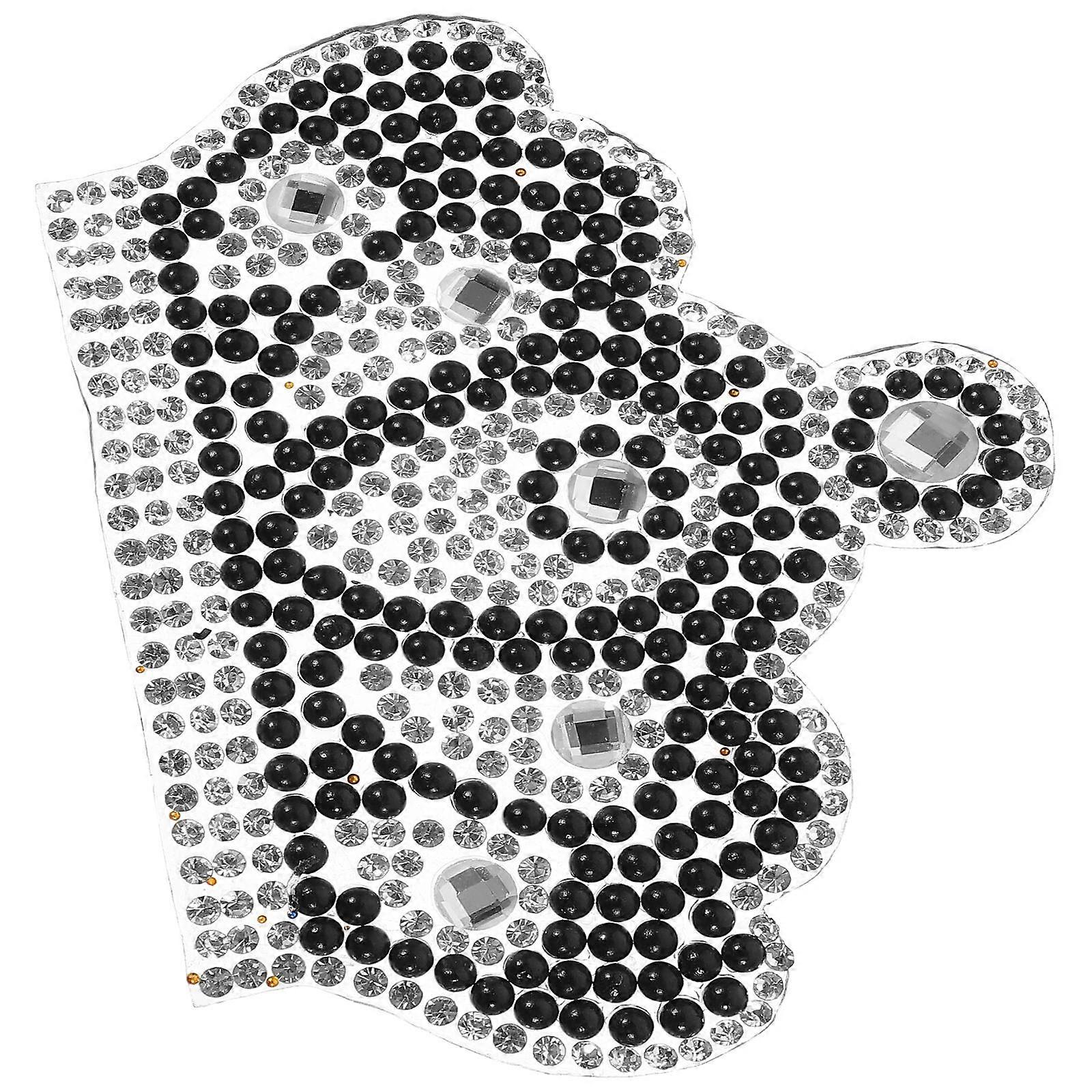 Durable Resin Crown Patch for DIY Use with Adhesive Design Black Easy to Iron on Clothing