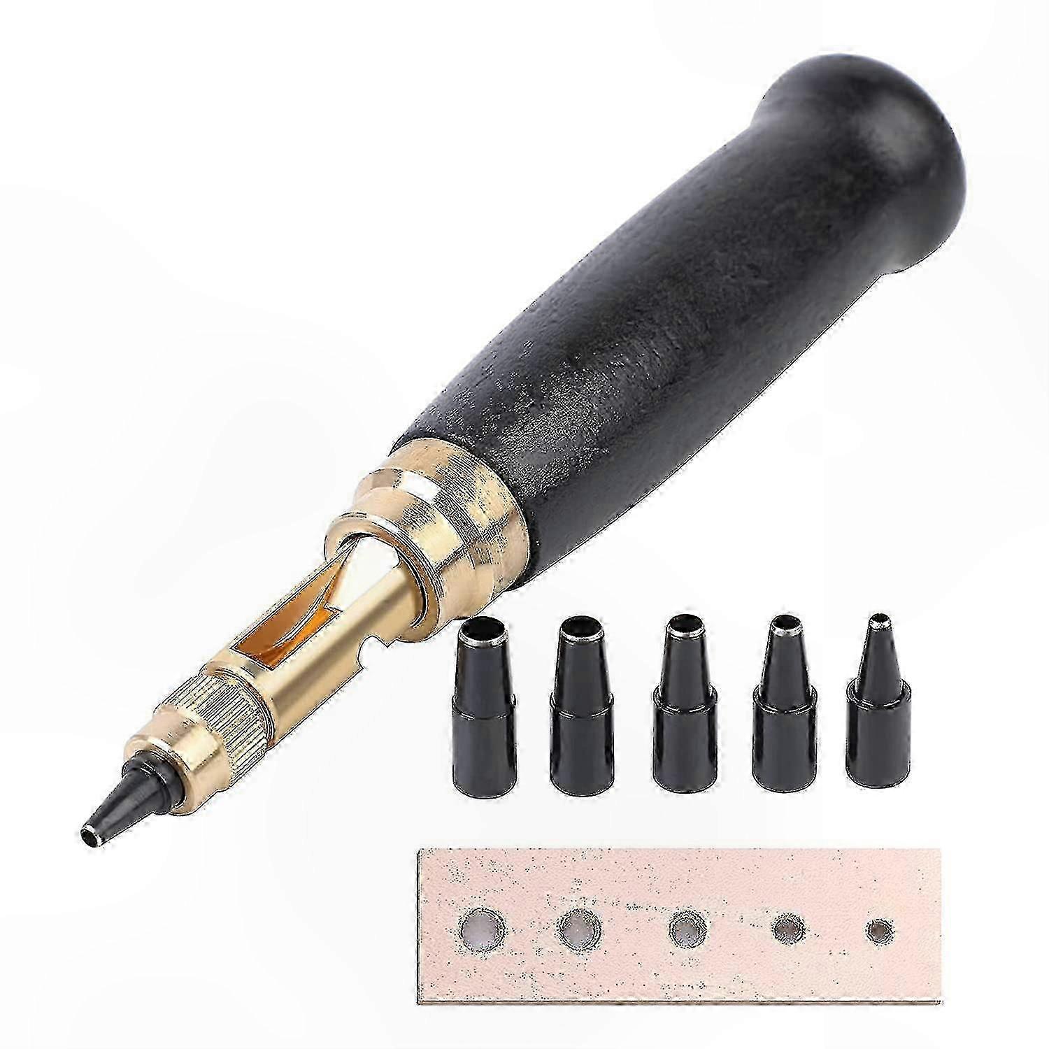 Craft Hole Punch Tool with 6 Adjustable Tips for Leather and Paper Projects