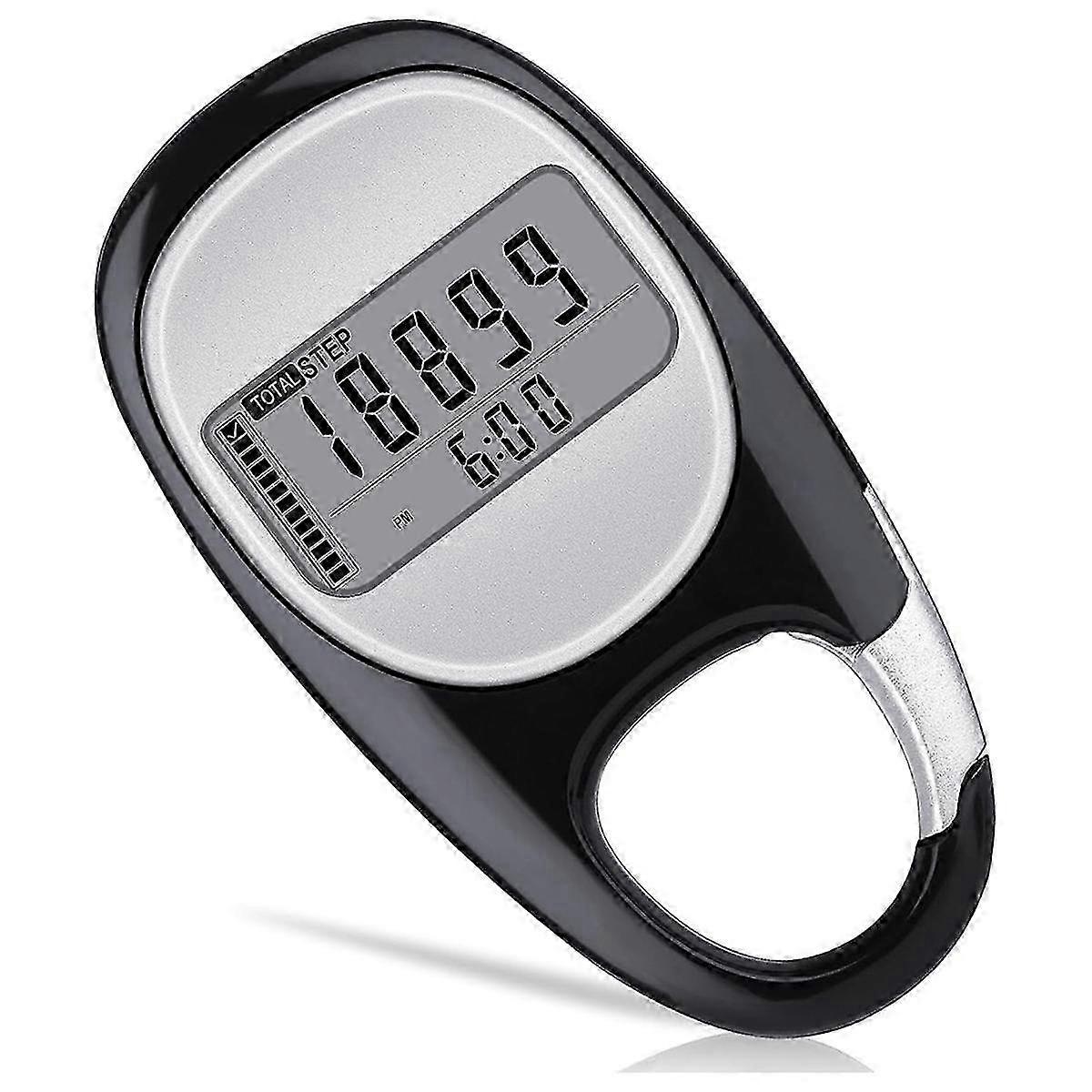 3-D Pedometer for Walking Steps and Miles Portable Counter with Distance
