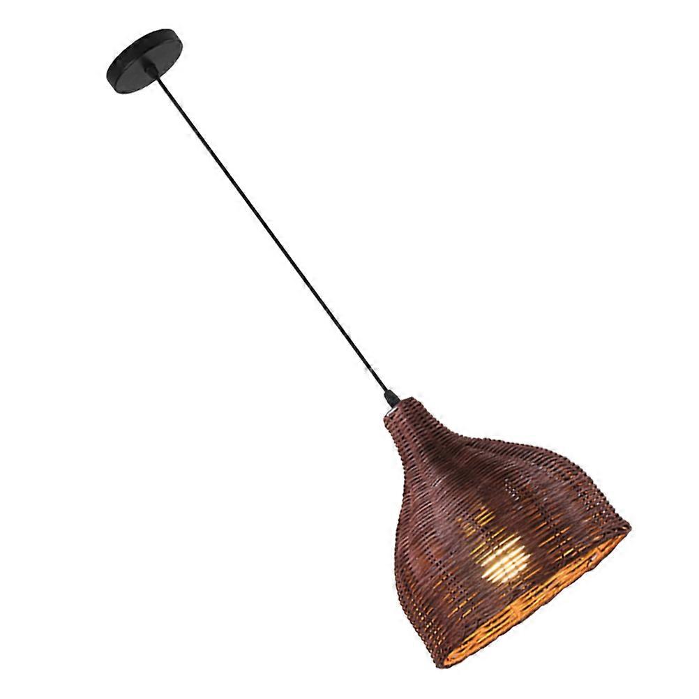 Bamboo Pendant Bamboo Weaving Ceiling Lamp Ideal For Hotel Occasion 9.8X9.8X10.2In Unique Design 1Pack