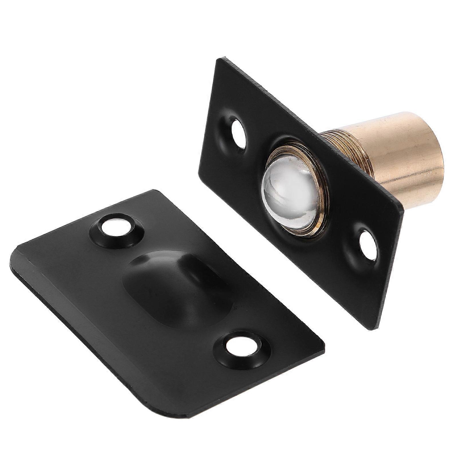 Black Stainless Steel Door Ball Catch for Home Use 4 Pieces Portable and Durable