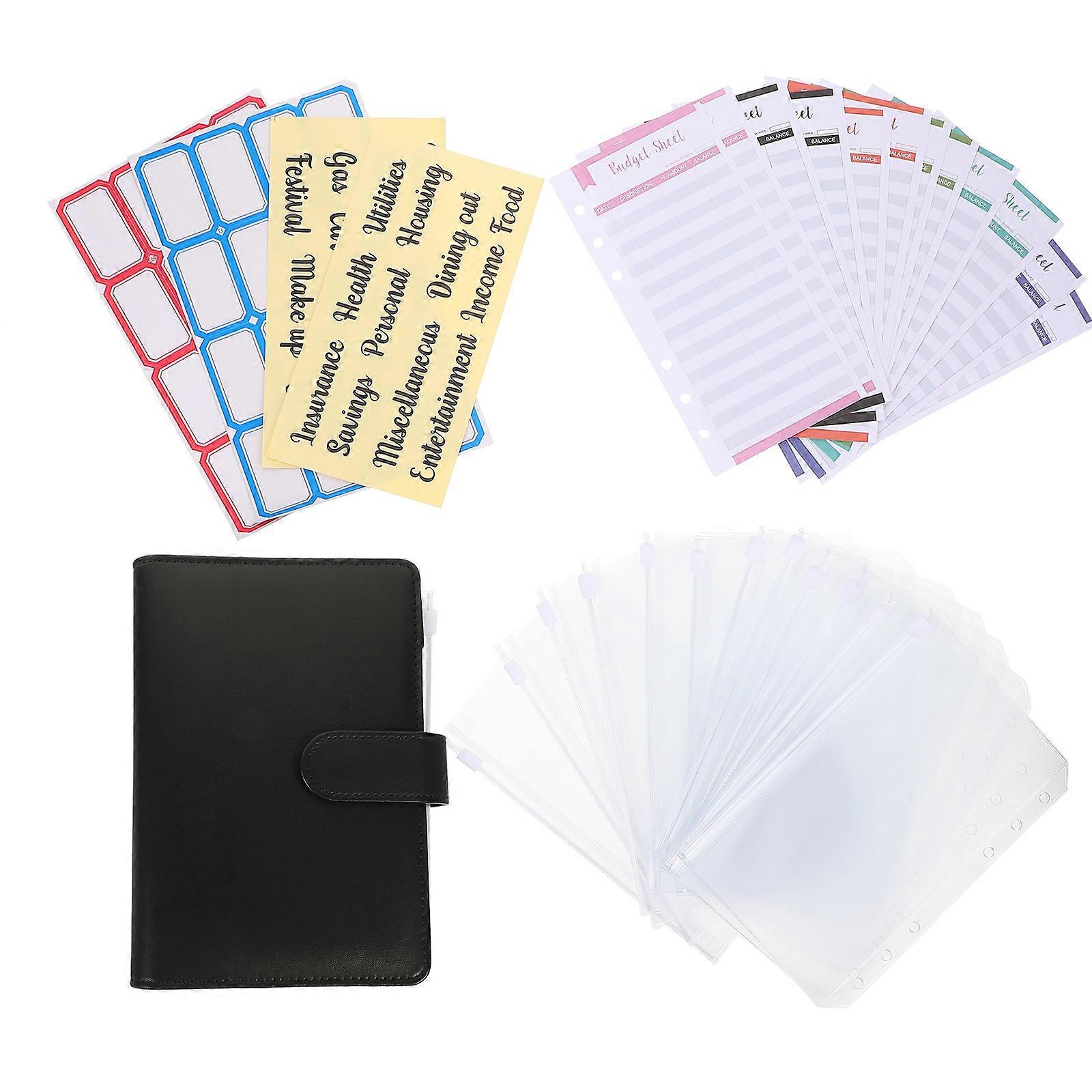 Cash Budget Binder Rectangular Storage For Receipts A6 Size Lightweight 1 Set