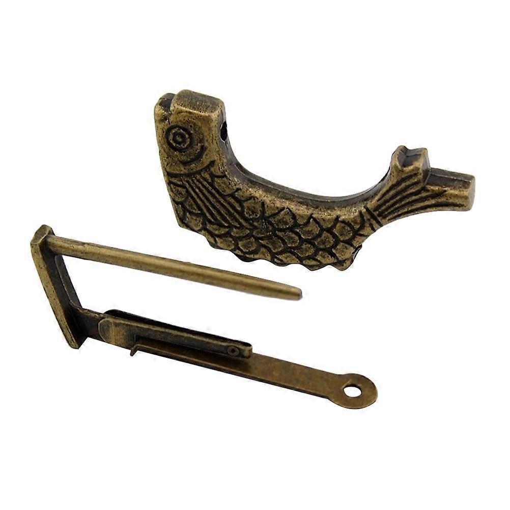 Retro Dark Brown Alloy Jewelry Box Latch for Small Boxes with Vintage Style and Craftsmanship 1 Set