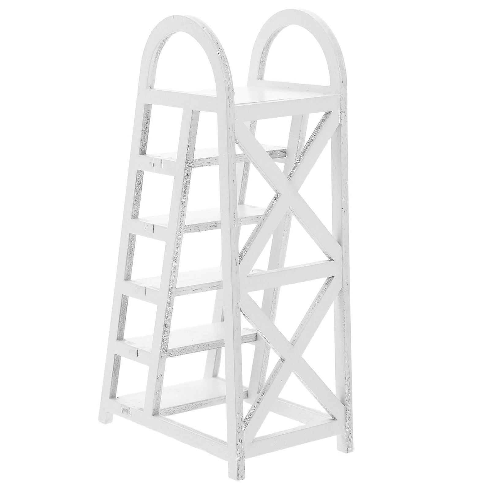 Miniature Wooden Dollhouse Ladder for Realistic Beach Scene Model – Step Design Accessory for Pretend Play and Micro Landscape Decorations