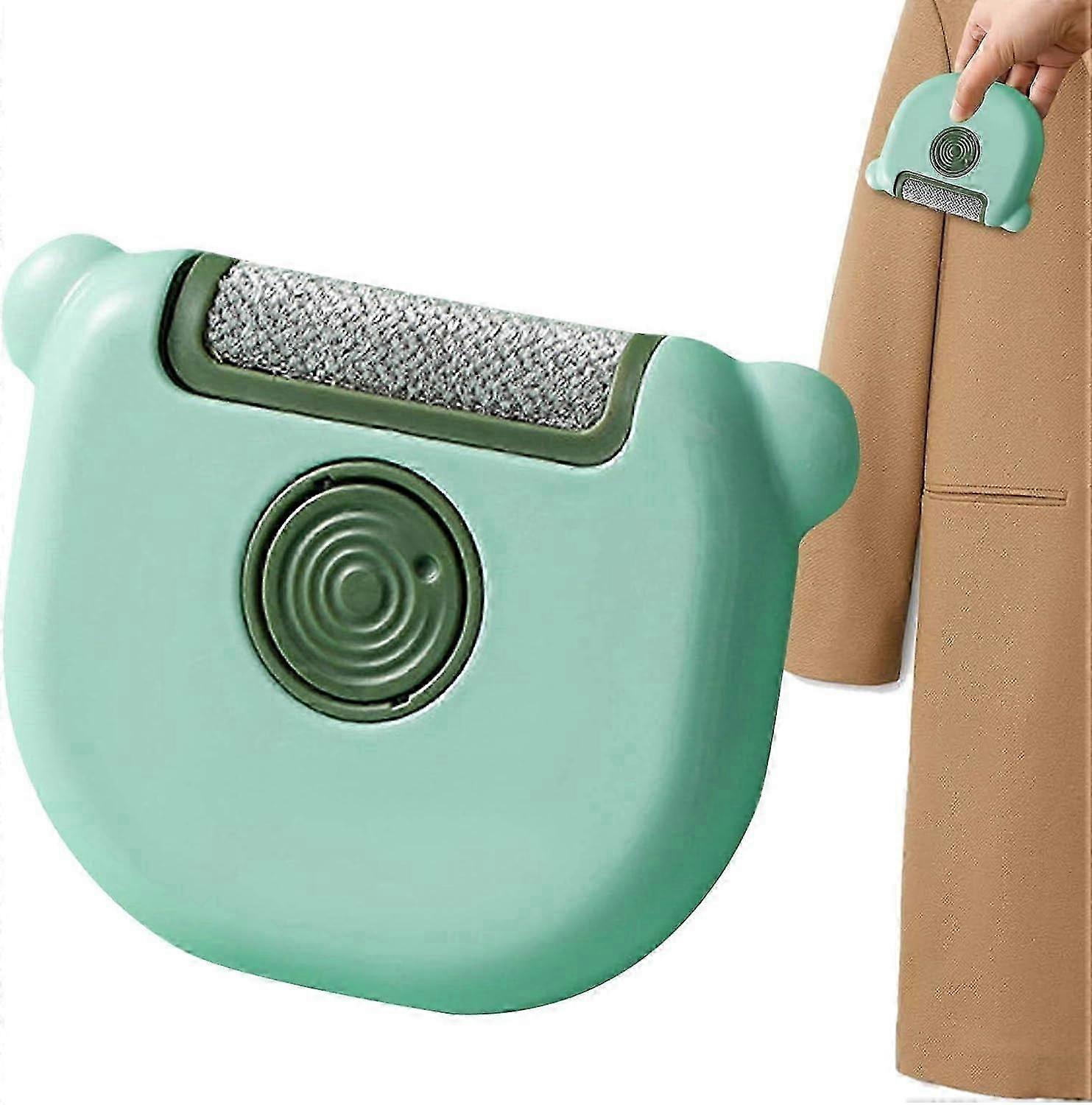 Manual Clothes EpilatorGreen, Clothes Epilator Shaver, 3 in 1, Reusable, Fabric Fuzz, Cartoon Lint Remover Shavers, for Clothes/Sofa/Car/Bed/Carpet