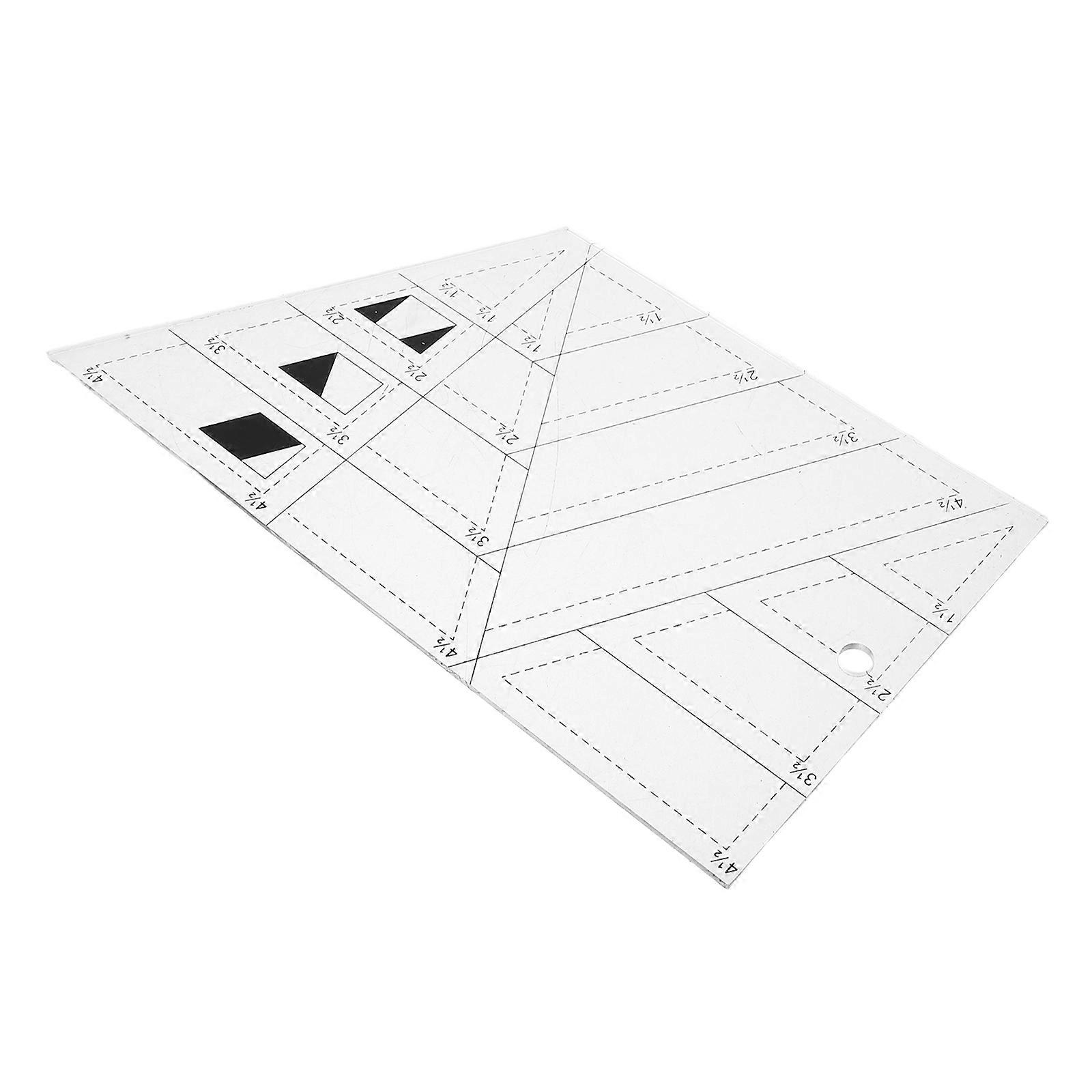 Transparent Acrylic Trapezoid Quilting Template for Precise Sewing Projects and Creative Designs 10 x 6 Inches