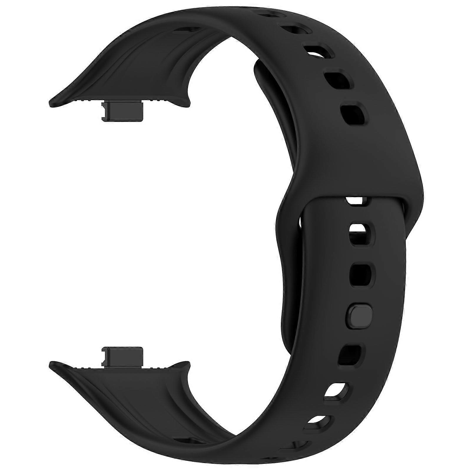 Watch strap compatible with vivo Watch GT, silicone rubber watch band for women men replacement strap smartwatch watch accessory black 11X3CM black